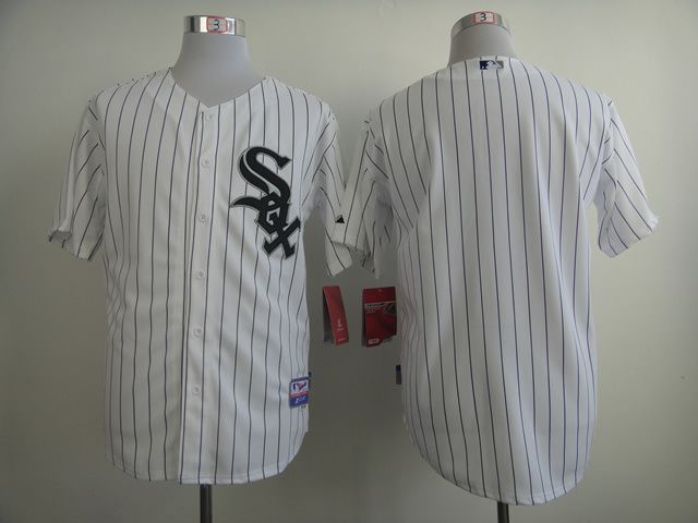 Men Chicago White Sox Blank Black Stripe MLB Jerseys